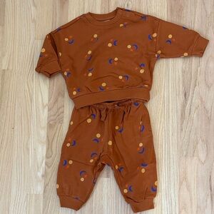 NWOT Hanna Andersson Toddler Sweat Set in Rust Orange